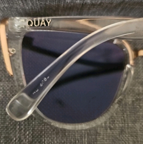 Quay Womens My Girl Pink Mirrored Lens With Clear Frame Summer Festival Sunglass main image 8